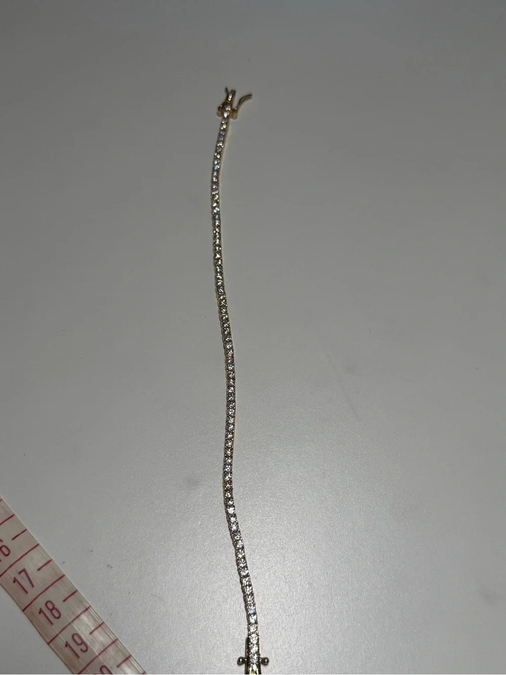 Elegant Rose Gold Tennis Bracelet with Sparkling Stones